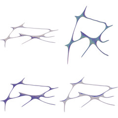 Vibrant Iridescent Tribal Futuristic Render 3D Shape Futuristic Digital Creation