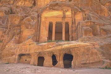 ancient ruins in little petra