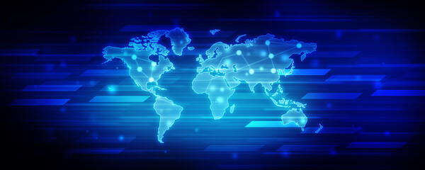 2d illustration world map abstract background
