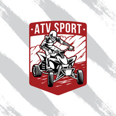 vector illustration of ATV Sport logo premium