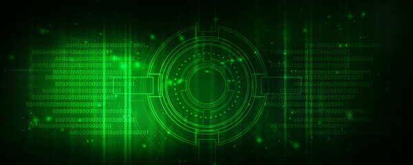 Obraz premium 2d illustration Abstract futuristic electronic circuit technology background