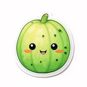 illustration of a green watermelon