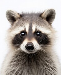 Portrait of Raccoon isolated. Illustration AI Generative.