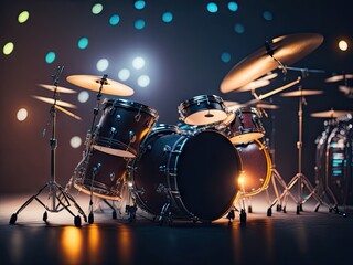 drum set with a variety of electronic stick. ai generative