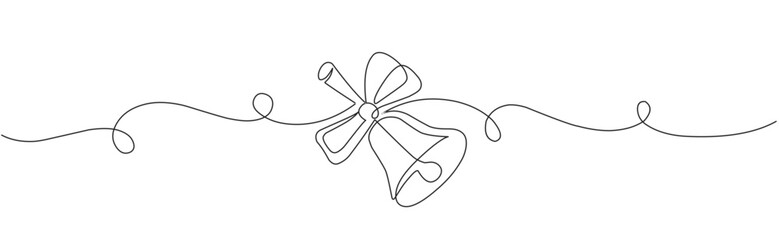 Bell line art vector illustration