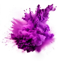 Purple holi paint color powder Illustration AI Generative.