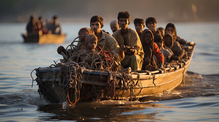 Tragic Shipwreck: Migrant Boat Capsizing with Refugees