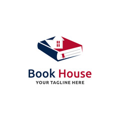 Book house logo template design vector, emblem, creative symbol, icon. Suitable for your design need, logo, illustration, animation, etc.