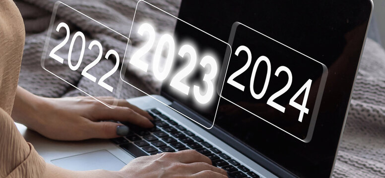 economic recovery after falling due to inflation, stagnation, recession, 2024 financial chart. Businessman pointing graph of future growth on virtual screen