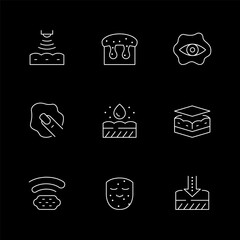 Set line icons of skin care