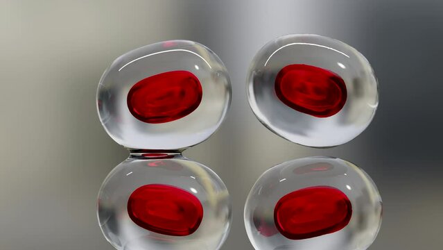 cell growth , Tumor infection cells and spreading,  reproduce by duplicating, cells expanding, Melanoma Cancer, dividing into two new cells, mitosis process, stem cells dividing, 3d render