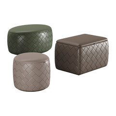 isolated furnitures in white background studio style from different categories like pouf, sofa, chair, armchair etc.