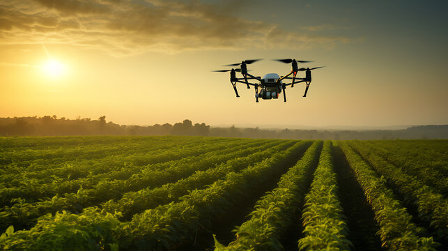 Drone technology for pollination growing farming modern technology