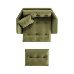 isolated furnitures in white background studio style from different categories like pouf, sofa, chair, armchair etc.