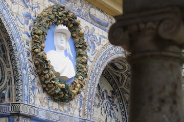 Détail du Palais des Marquis de Fronteira, à Lisbonne