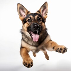 
German shepherd puppy Playing, Jumping, being Silly
