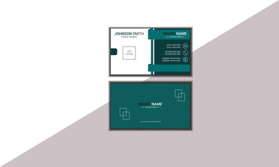 Double-sided creative business card template. 
Portrait and landscape orientation. Horizontal and vertical layout. Vector illustration