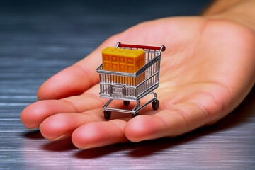 shopping cart with card