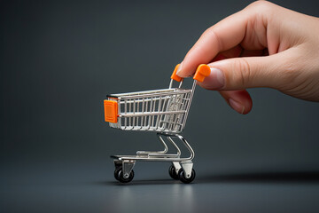 shopping cart in the supermarket