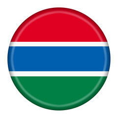 Georgia flag button 3d illustration with clipping path