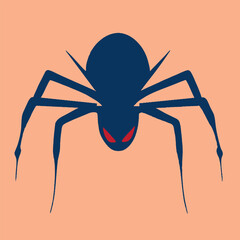 halloween spider vector in minimal style