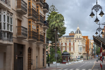 Fototapeta na wymiar Art Nouveau Buildings in Cartagena, Spain
