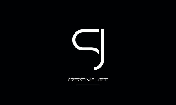SJ, JS, S, J abstract letters logo monogram