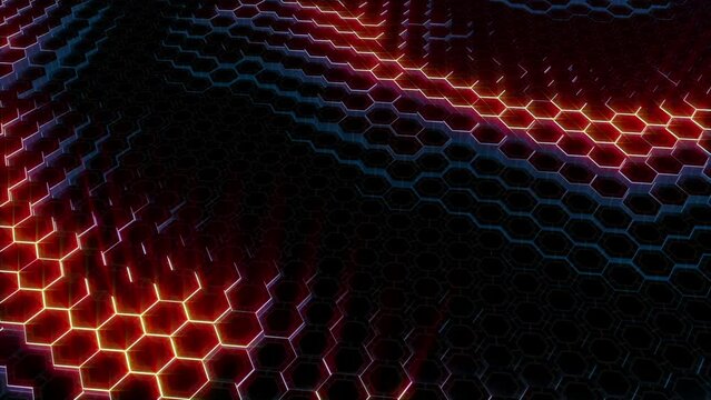 Hexa Background lava style in a 3D animation