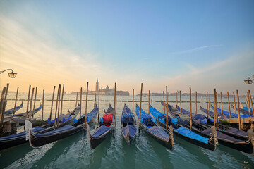 Silent Devotion: Sunrise over the Venetian Lagoon
