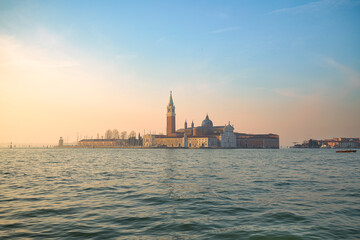 Fototapeta premium The sun illuminates the beauty of Venice