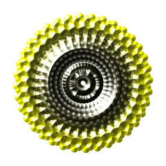 Yellow Edged Aluminum Flower Speaker