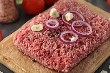 Minced pork in the process of cooking