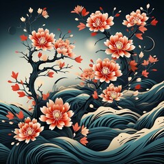 和風 桜｜テクスチャ｜Texture｜Generative AI