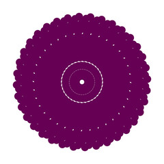 Purple Gear or Purple Plate Illustration
