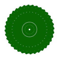 Green Gear or Green Plate Illustration