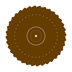 Caramel Brown Gear or Caramel Brown Plate Illustration