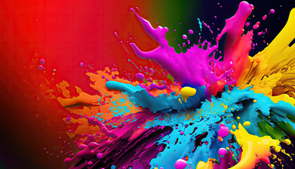 Free photo abstract colorful splash 3d background generative ai background