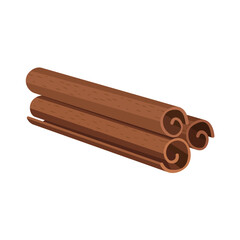 Vector illustration of Cinnamon Sticks species isolated on white background