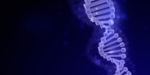 3d render of dna structure, abstract background