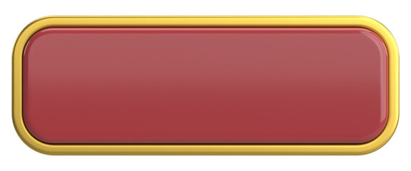 3D button. Empty button. 3D illustration.