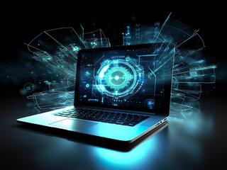 laptop with software