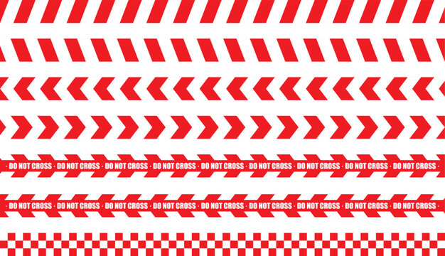 red white Line Barricade Tape vector DO NOT ENTER
