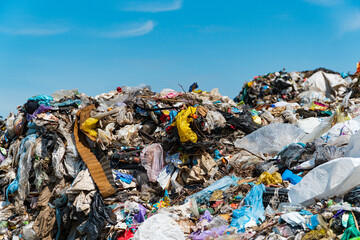 Landfill. Pile of stinky and toxic residue