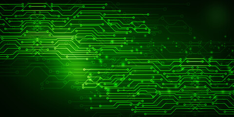 2d illustration Abstract futuristic electronic circuit technology background