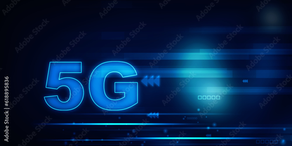 Poster 2d rendering 5g network 5g connection