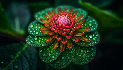 Vibrant colors of autumn leaves in forest generated by AI