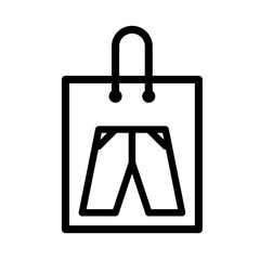 shopping paper bag icon with pan