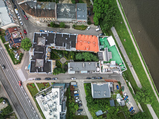 aerial view of the city