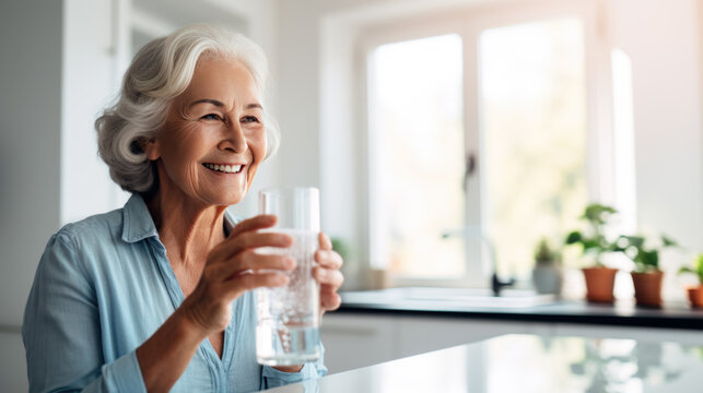 Elderly Drinking Water Generative Ai