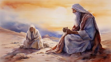 Prophet, bible story, Old Testament, generative ai.